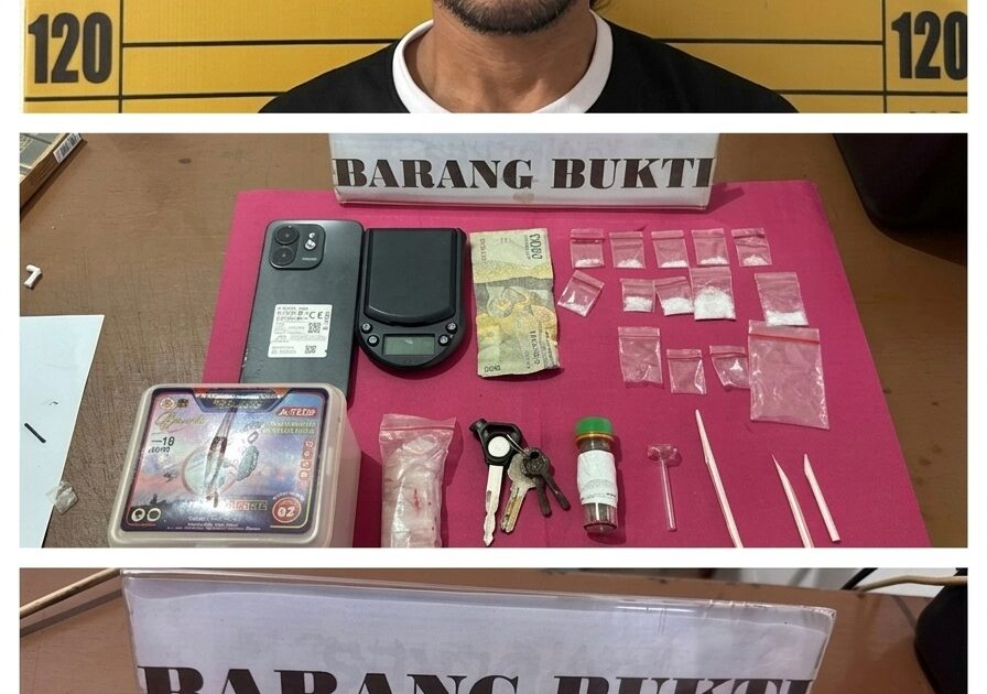 Pengedar Sabu di Menyuke Landak Ditangkap, Polisi Sita 4,55 Gram.