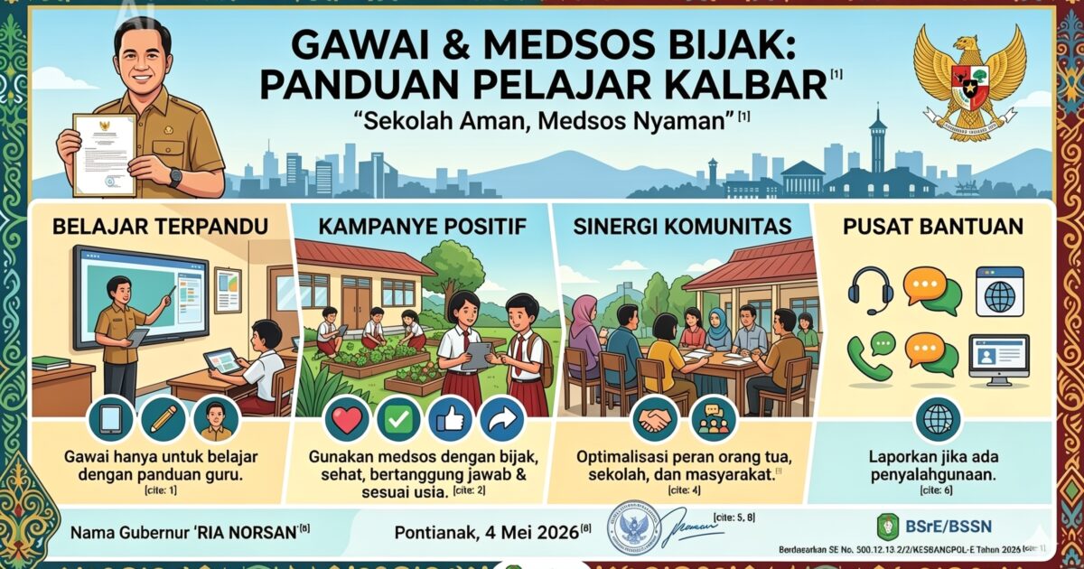 Gubernur Kalbar Batasi Penggunaan Gawai Pelajar