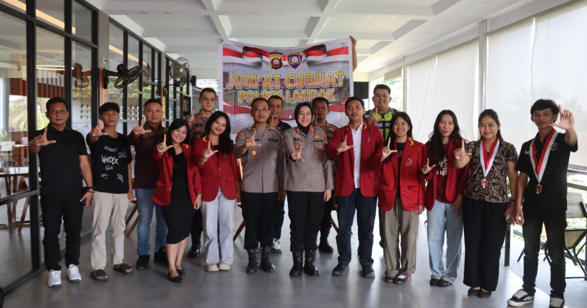 Polisi Ajak Mahasiswa dan Komunitas Bahas Isu PETI hingga Knalpot Brong Lewat Jumat Curhat Polres Landak